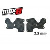 E2157 - Placas carbono 1.2 mm trapecios tras. x2 uds.
