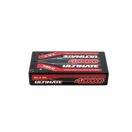 ULTIMATE Graphene HV LiPo SHORTY 4000 7.6V 120C 5mm TUBES