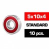 5x10x4mm HS Rubber Sealed Bearing SET x10 pcs