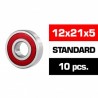 12x21x5mm HS Rubber Sealed Bearing SET x10 pcs