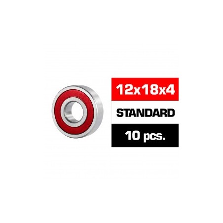 Kit de rodamientos 12x18x4mm HS TAPAS GOMA x10 uds.