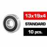13x19x4mm HS 2RS Metal Shielded Bearing SET x10 pcs