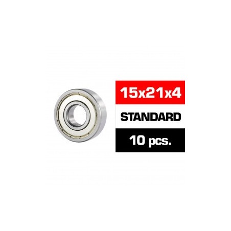 15x21x4mm HS Metal Shielded Bearing SET x10 pcs