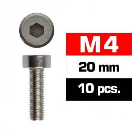 Tornillo cilindrico M4x20 mm x10 uds.