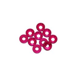 Aluminum M3 washer Pink x10 pcs