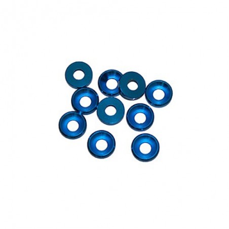 Aluminum M4 washer Blue x10 pcs