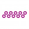 Aluminum Shim 3x6x1 mm Pink x10 pcs