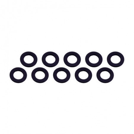 Arandelas aluminio 3x6x0,5 mm Negro x10 uds.