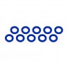 Arandelas aluminio 3x6x0,5 mm Azul x10 uds.