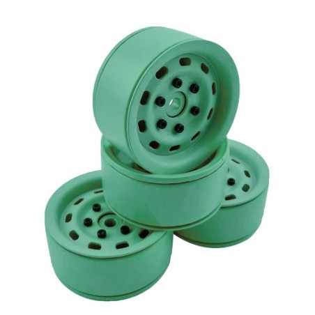 1.9 aluminum beadlock Crawler wheels M95 Green x4 pcs