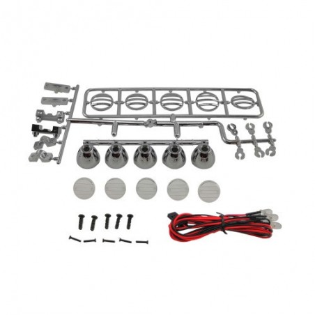 Kit luces led techo redondo 115mm Crawler 1/10 - Silver