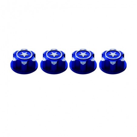 Tuercas de rueda ciegas 17mm Traxxas Azul x4 uds.