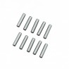 Pin shaft 3x13.8mm Chrome Steel Set x10 pcs