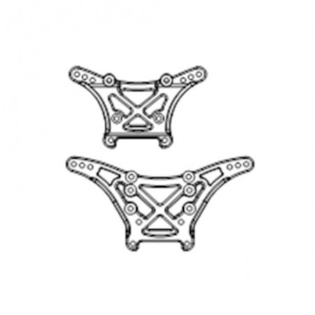 Front and Rear shock towers HNR Predator x2 pcs