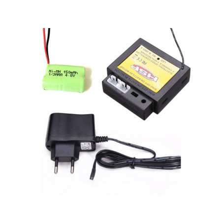Battery 150mah 4.8v + Receiver 2 in 1 + Charger HSP 1/24